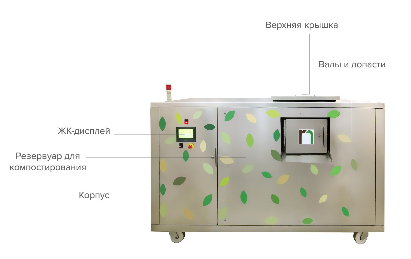 вид оборудования для переработки пищевых отходов rNATURE